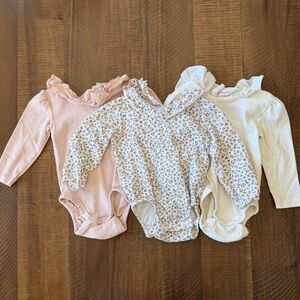 Bundle of 3 Frill Neck Bodysuit H&M Size 6-9M